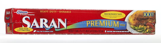 Saran Premium Plastic Wrap, 100 Sq Ft