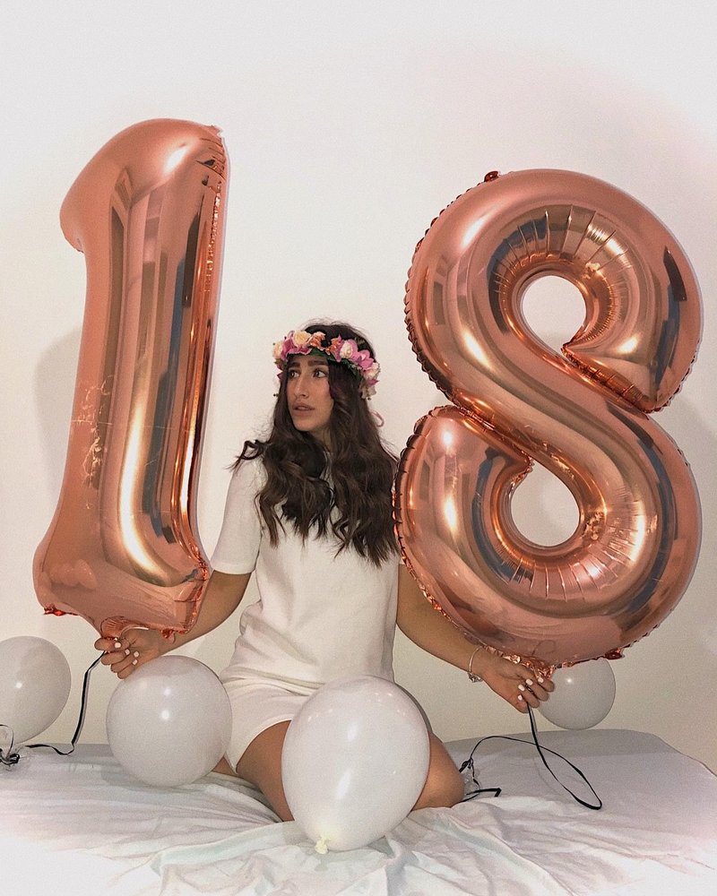 Rose Gold Number 14 Balloon 40 inch, 14 Number Balloons, 14th Birthday Decorations for Girls Boys, 14 Year Old Rose Gold Party Supplies