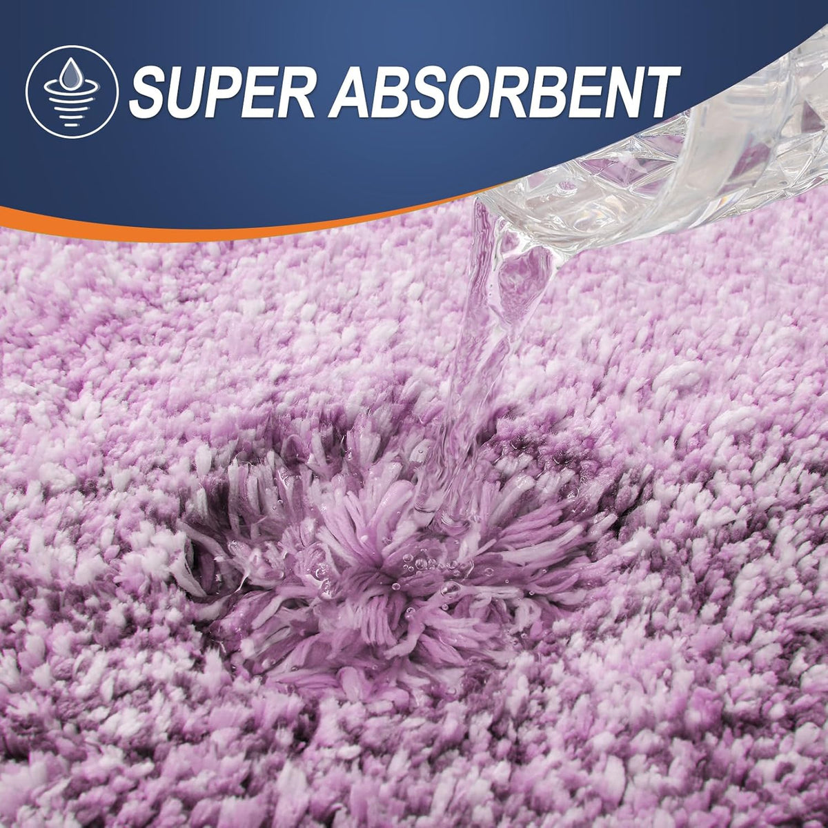 OLANLY Bathroom Runner Rug - Extra Soft Microfiber Mat with Rubber Backing | Quick Dry, 59x20 Inches, Pinkish-Purple