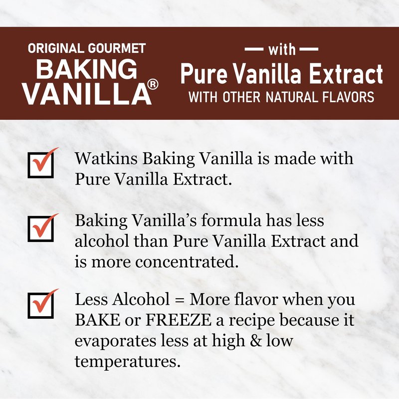 Watkins All Natural Original Gourmet Baking Vanilla, with Pure Vanilla Extract, 11 Fl Oz (Pack of 1) - Packaging May Vary