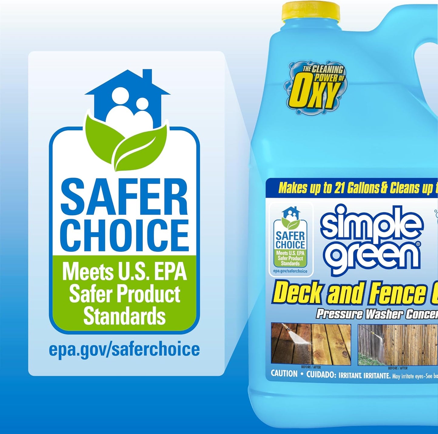 Simple Green Oxy Solve Pressure Washer Cleaner - Unscented, 128 Fl Oz | Ideal for Decks & Fences