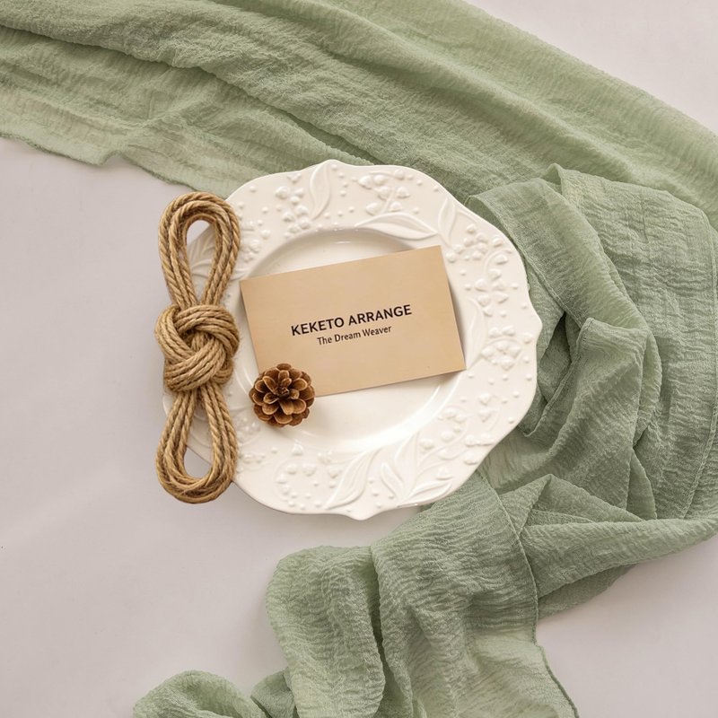 Keketoarrange 3Pcs Sage Green Spring Easter Cheesecloth Table Runner 120 Inch 10 FT Rustic Boho Cheese Cloth Runner for Wedding Baby Shower Bridal Shower Sheer Gauze Centerpiece Home Decor