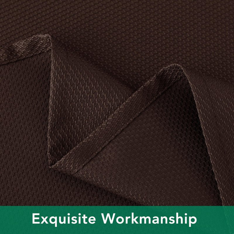 Biscaynebay Textured Fabric Square Tablecloth 60x60 Inch, Brown Water Resistant Table Cloth Small Card Folding Table Covers Linen for Dining, Kitchen, Wedding and Parties etc. Machine Washable