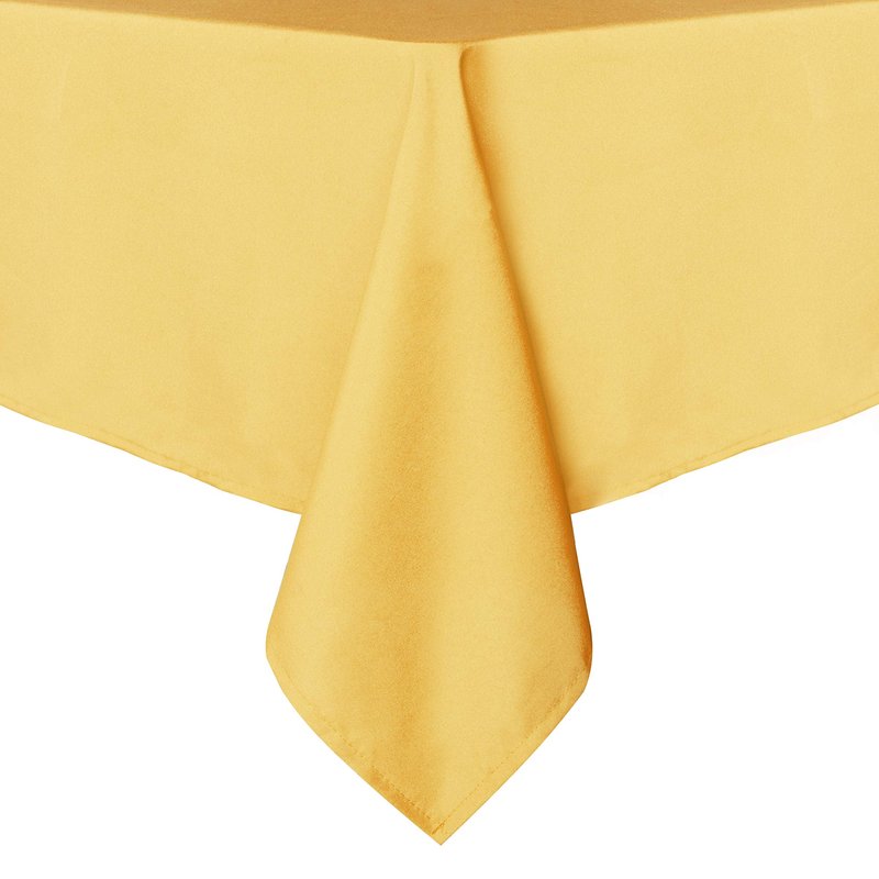 sancua Square Tablecloth - 54 x 54 Inch - Stain and Wrinkle Resistant Washable Polyester Table Cloth, Decorative Fabric Table Cover for Dining Tables, Buffet Parties and Camping, Yellow
