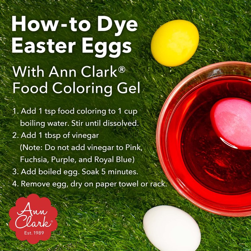 Ann Clark Gel Food Coloring Made in USA .7 oz, 6 Colors
