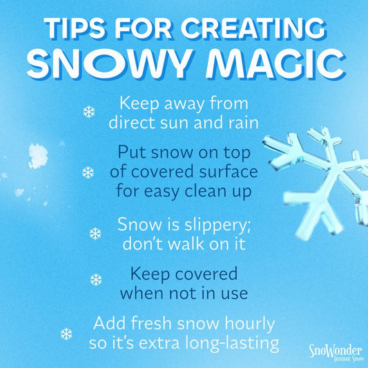 SNOWONDER Instant Snow Fake Artificial Snow, Also Great for Making Cloud Slime - Mix Makes 2 Gallons of Fake Snow