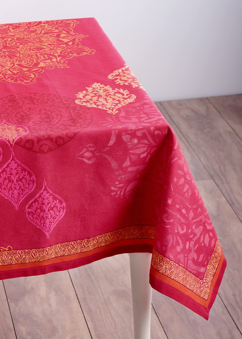 Maison d' Hermine Table Cloth Square Table 100% Cotton 54 x 54 Inches Fall Tablecloth Reusable Everyday Use for Thanksgiving Christmas Decorations Dining Farmhouse Party (Versailles)
