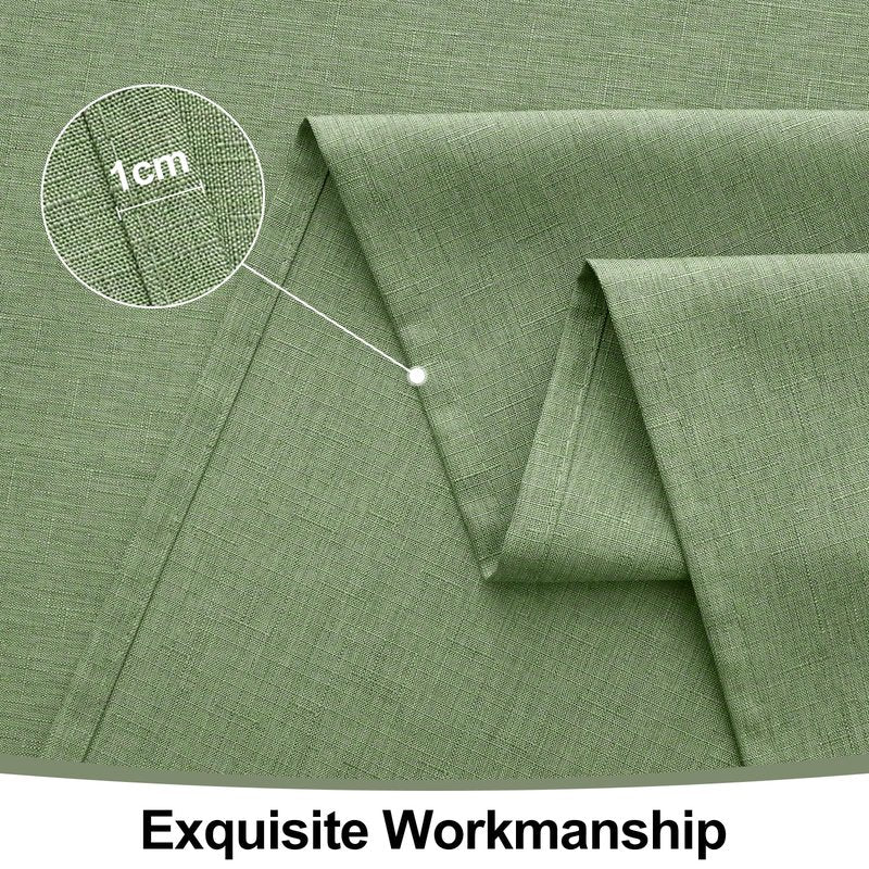Smiry Rectangle Table Cloth Linen Textured, Waterproof Spillproof Anti-Wrinkle Burlap Tablecloth, Washable Decorative Fabric Table Cover for Dining, Party, Banquet, 52 x 70 Inch, Sage Green