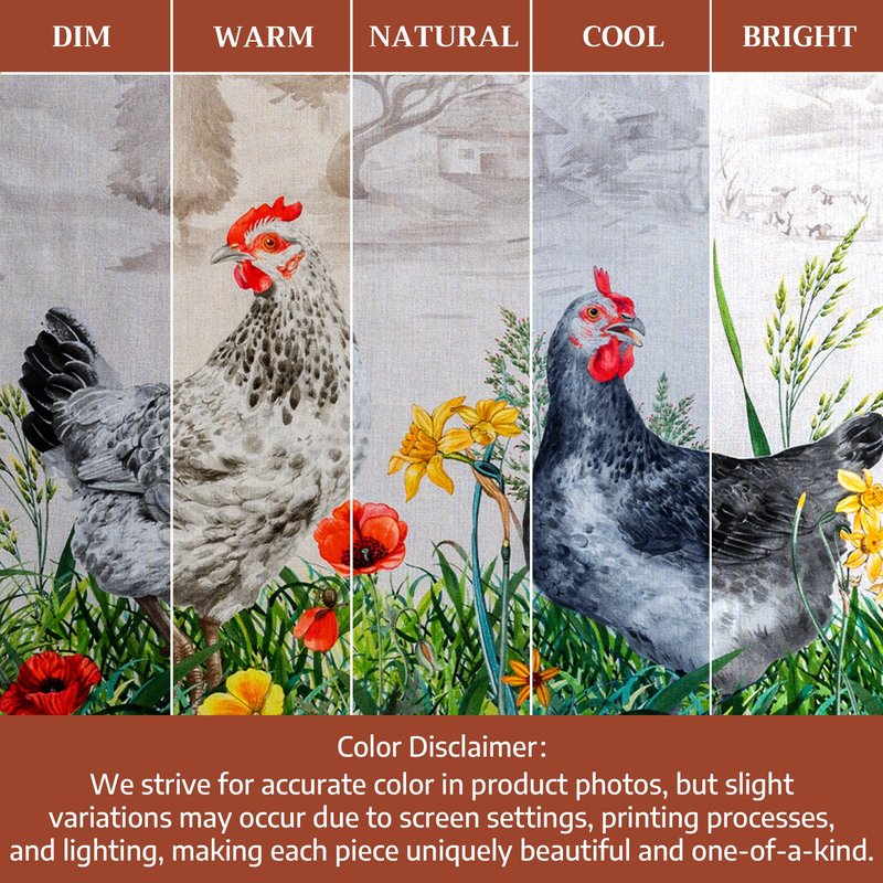 Maison d' Hermine Table Cloth Rectangle Table 100% Cotton 70 x 108 Inches Tablecloth Reusable Decorative for Dining Kitchen Room Farmhouse Home Gifts for Mothers Day Spring Summer - Basse Cour