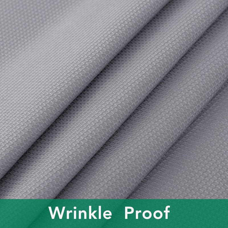 Biscaynebay Textured Fabric Square Tablecloths 70x70 Inches, Silver Grey Water Resistant Spill Proof Card Table Cloth Folding Table Cover for Dining, Kitchen, Wedding and Parties, Machine Washable