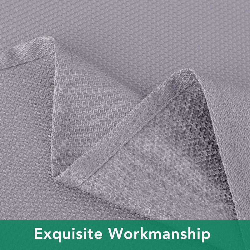Biscaynebay Textured Fabric Square Tablecloths 70x70 Inches, Silver Grey Water Resistant Spill Proof Card Table Cloth Folding Table Cover for Dining, Kitchen, Wedding and Parties, Machine Washable