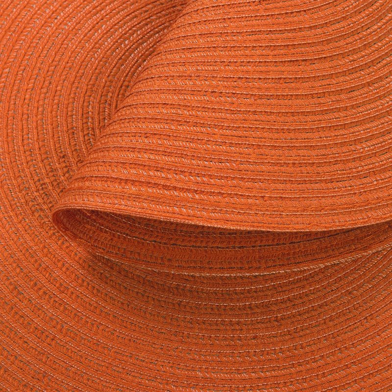 SHACOS Round Placemats Set of 4 for Dining Table Autumn Fall Round Braided Place Mats Washable Non Slip Kitchen Table Mats Decor, Bright Orange