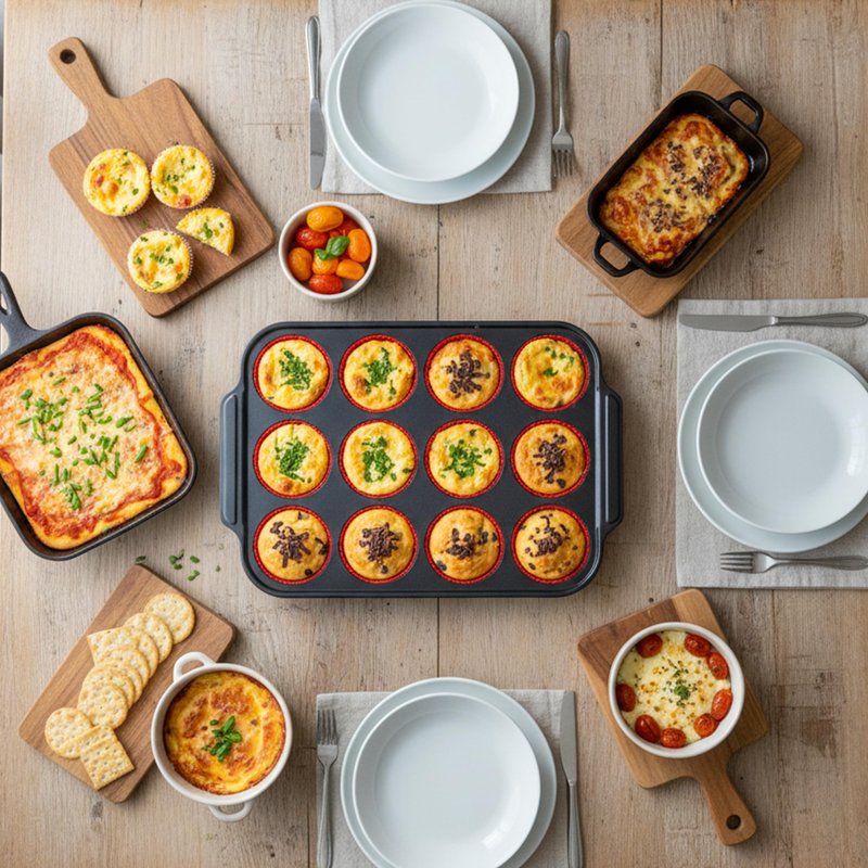 KH866 Silicone Muffin Pan with Metal Frame Nonstick 12 Cup Regular Size Cupcake Tin Bakeware Easy to Pop Egg Bite Molds Oven and Dishwasher Safe Pan Maker Tins Red Cups Non Toxic Baking Cup