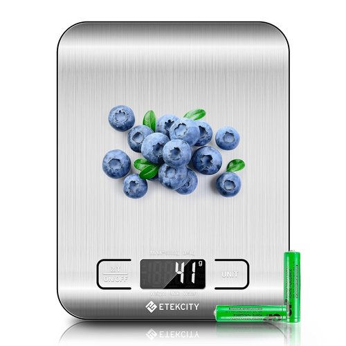 Etekcity Digital Food Scale - Accurate Grams & Ounces Measurement for Cooking & Meal Prep | Medium 304 Stainless Steel