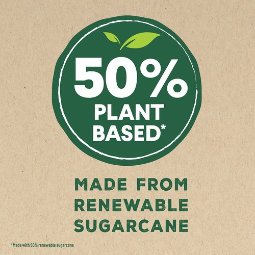 Glad 50% Plant Based Cling N Seal Plastic Wrap for Food, Airtight Seal, 200 Square Foot Roll (Pack of 1)