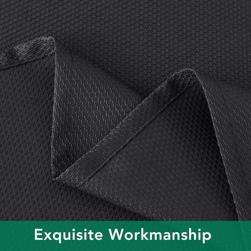 Biscaynebay Textured Fabric Tablecloths 60x84 Rectangular, Black Water Resistant Spill Proof Tablecloths for Dining, Kitchen, Wedding and Parties, Machine Washable