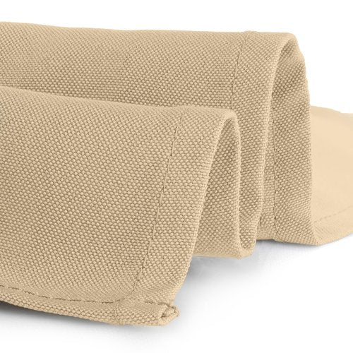 Gee Di Moda Rectangle Tablecloth - 60 x 84 Inch Beige Table Cloth for 5 Foot Rectangle Tables - Heavy Duty Washable Fabric - for Holiday Party, Dinner, Weddings, Baby Shower & Events