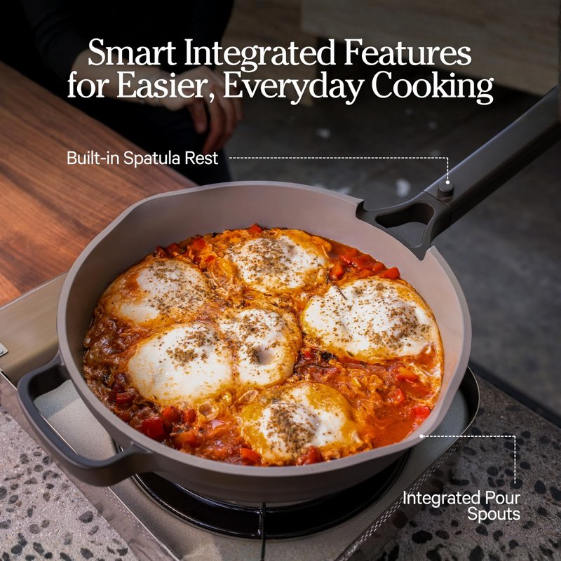 Our Place Always Pan 2.0 | 10.5" Ceramic Pan with Modular Lid, Steamer Basket & Spatula | Patented 10-in-1 Nonstick, Non-Toxic Cookware Made Without PFAS | Induction & Oven-Safe up to 450°F | Lavender
