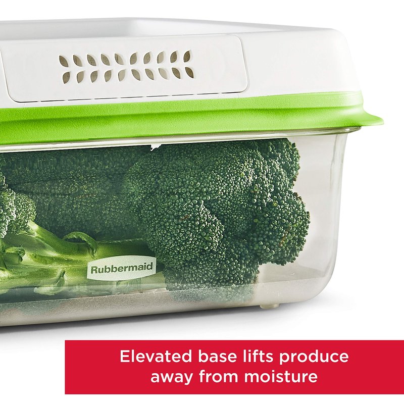 Rubbermaid FreshWorks Produce Saver, Medium Produce Storage Containers, 2 Pack