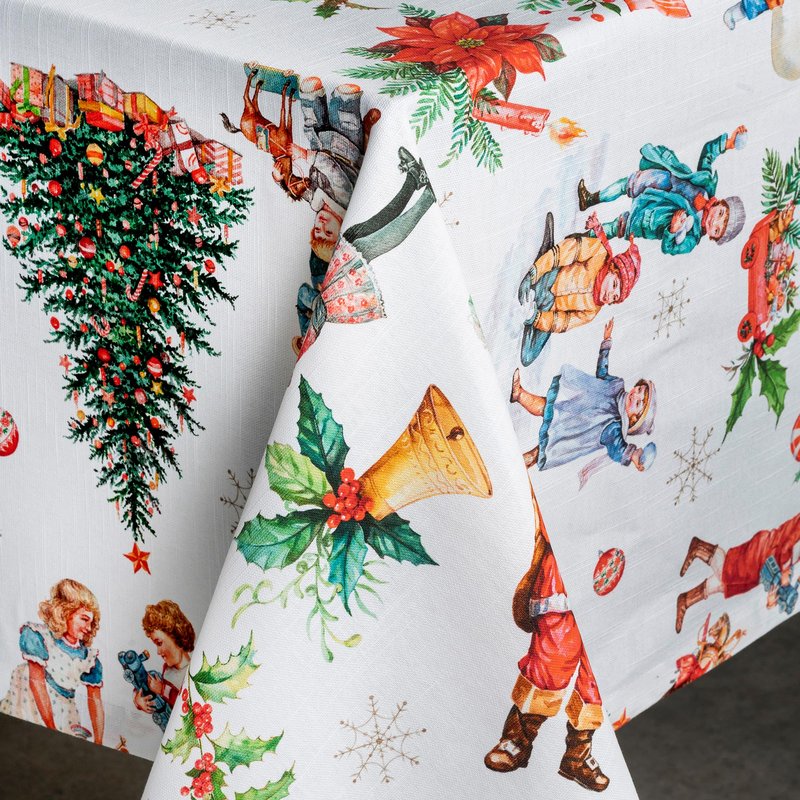 Maison d' Hermine Table Cloth Rectangle Table 100% Cotton 70 x 120 Inches Fall Tablecloth Reusable Everyday Use for Thanksgiving Christmas Decorations Dining Farmhouse Party (Chromo)