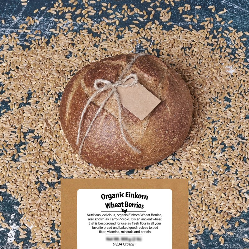 Be Still Farms Einkorn Farro Grain Organic (4.8 lb) - Einkorn Wheat Berries Bulk Whole Ancient Grains - Ideal for Soup, Flour, Bread - High in Fiber | USA Grown | USDA Certified | Vegan | Non-GMO