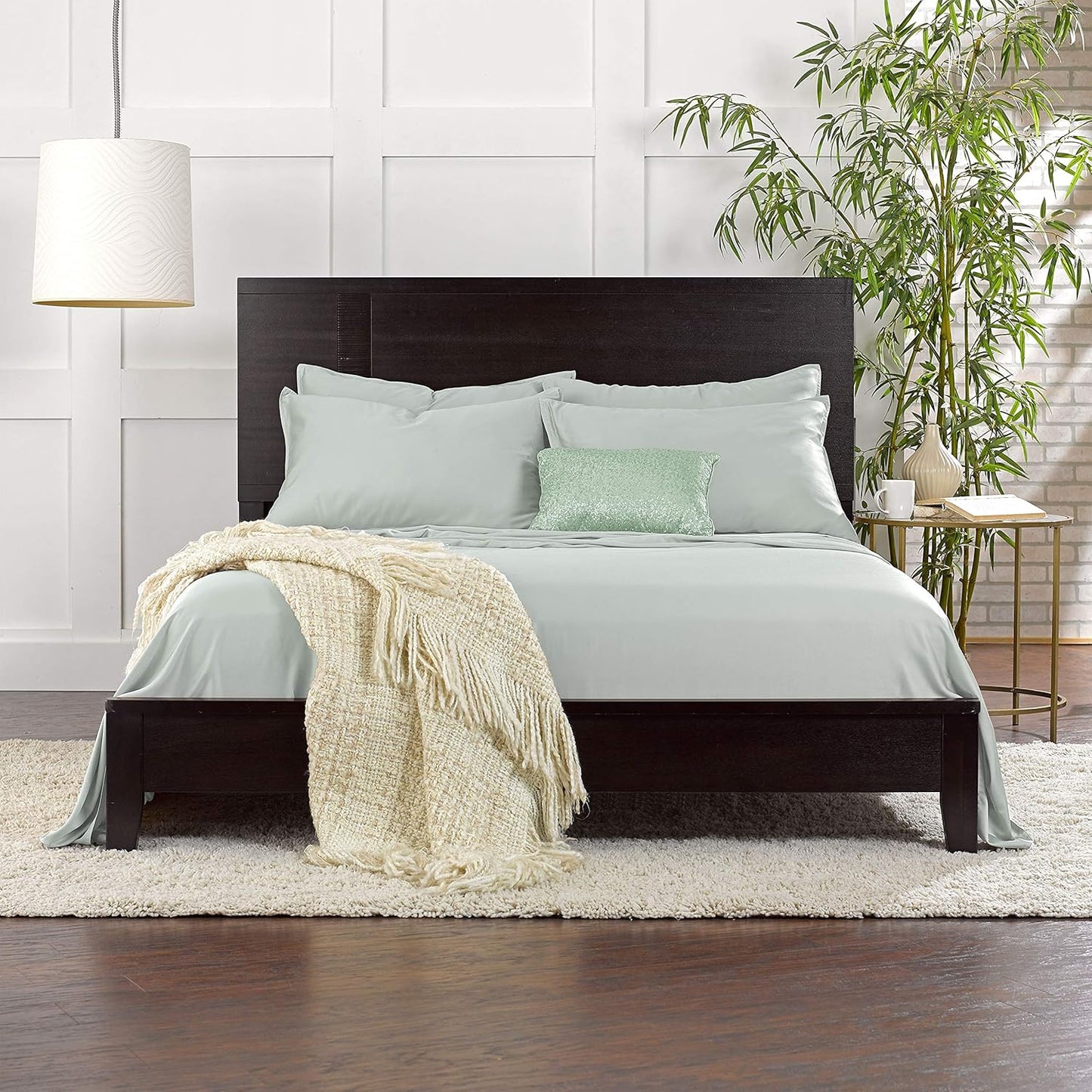 Pure Bamboo Full Sheets - Luxuriously Soft & Cooling 100% Organic Viscose Bed Sheet Set | Full Size, Sea Glass
