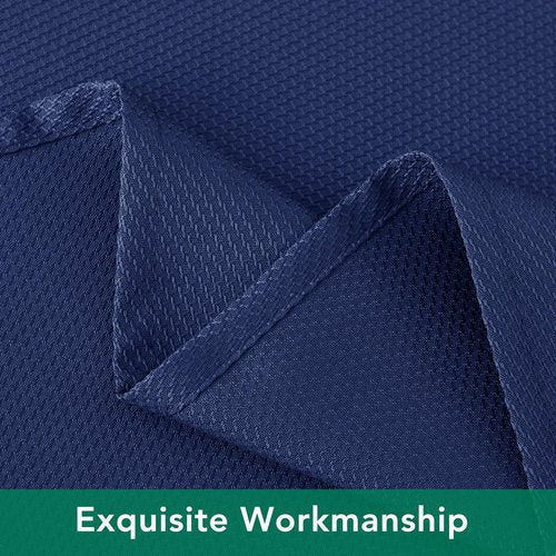 Biscaynebay Textured Fabric Tablecloths 70x108 Inches Rectangular, Navy Water Resistant Tablecloths for Dining, Kitchen, Wedding and Parties etc. Machine Washable