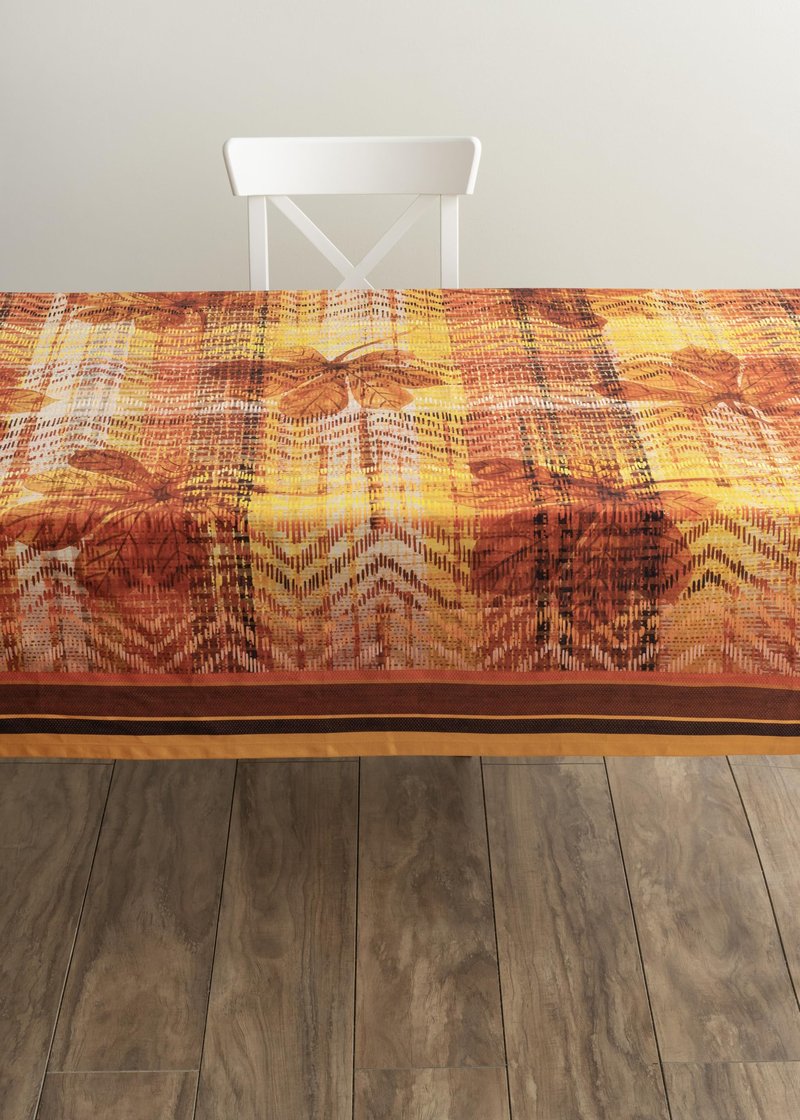 Maison d' Hermine Table Cloth Rectangle Table 100% Cotton 60 x 90 Inches Fall Tablecloth Reusable Everyday Use for Thanksgiving Christmas Decorations Dining Farmhouse Party (Thanksgiving Tartan)