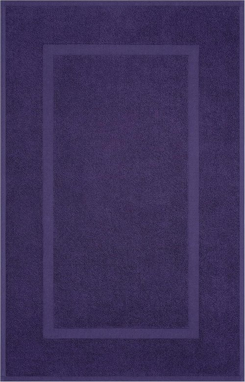 Cotton Paradise 100% Cotton Bath Mats - Soft, Absorbent, Quick-Dry Set of 2 | 20x34 Inches, Purple